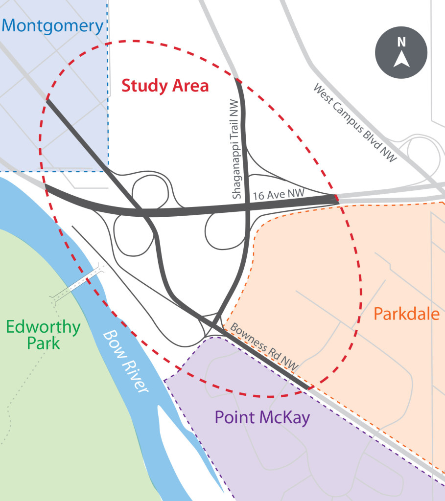 South Shaganappi Study Area Map